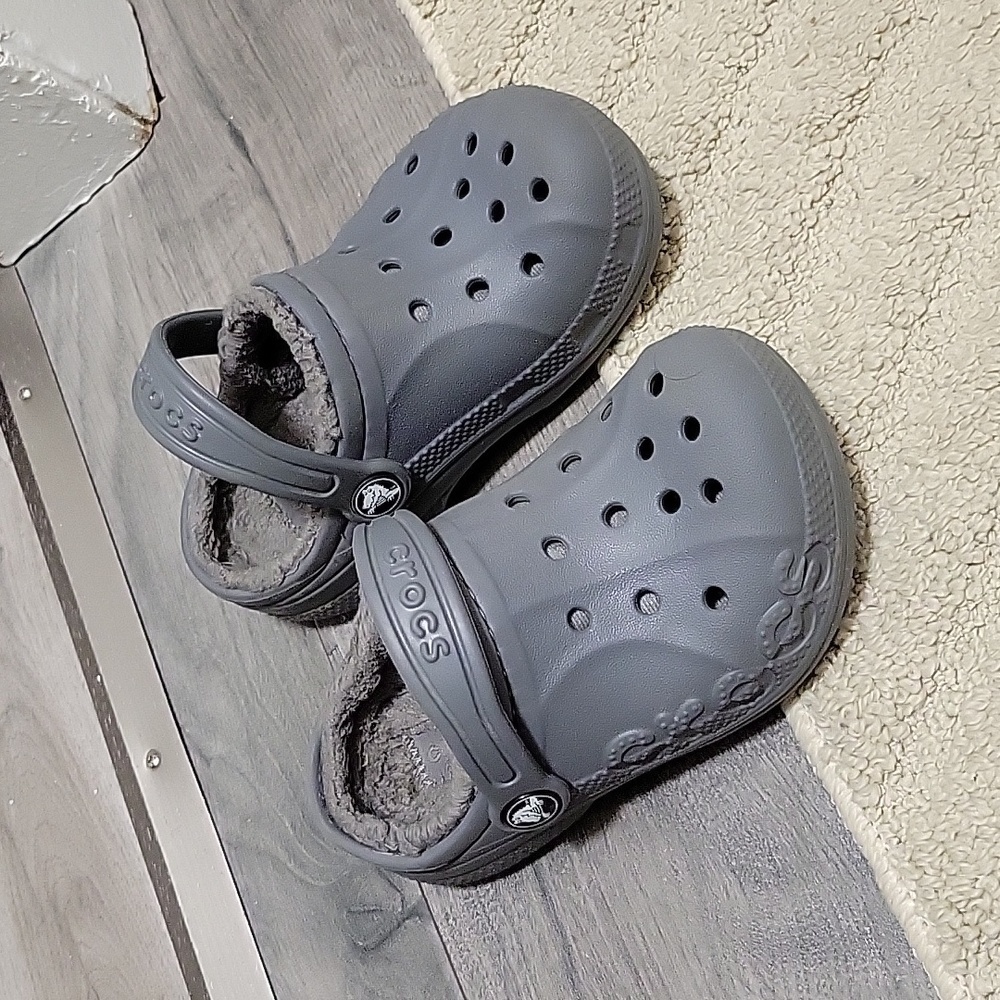 Crocs Grey Slides Sandals